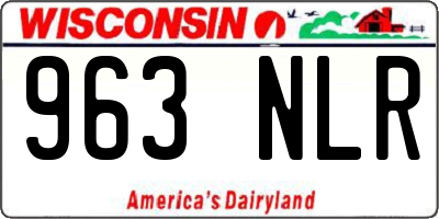 WI license plate 963NLR