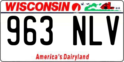 WI license plate 963NLV