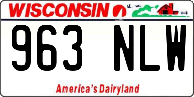 WI license plate 963NLW