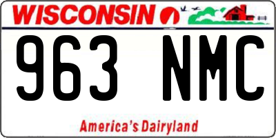 WI license plate 963NMC
