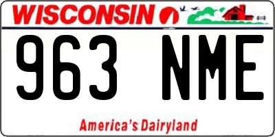 WI license plate 963NME