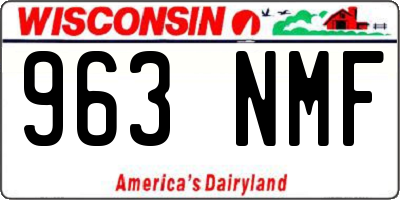WI license plate 963NMF
