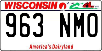 WI license plate 963NMO