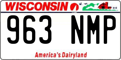 WI license plate 963NMP