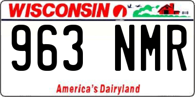 WI license plate 963NMR
