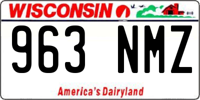 WI license plate 963NMZ