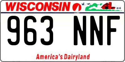 WI license plate 963NNF