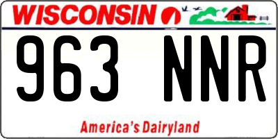 WI license plate 963NNR