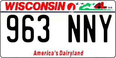 WI license plate 963NNY