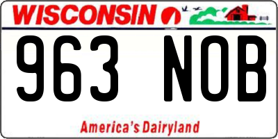 WI license plate 963NOB