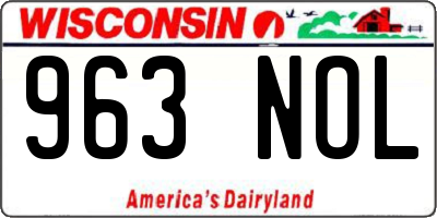 WI license plate 963NOL