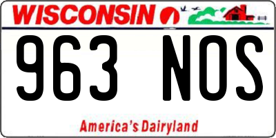 WI license plate 963NOS
