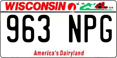 WI license plate 963NPG