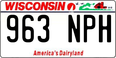 WI license plate 963NPH