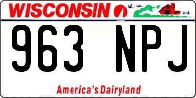 WI license plate 963NPJ