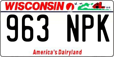 WI license plate 963NPK