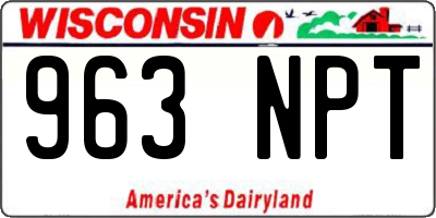 WI license plate 963NPT