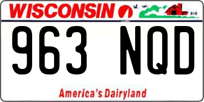 WI license plate 963NQD