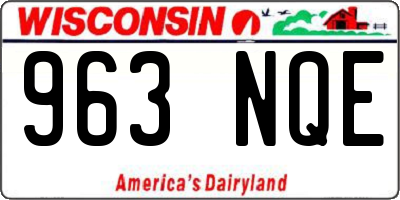 WI license plate 963NQE