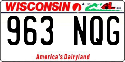 WI license plate 963NQG