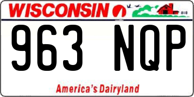 WI license plate 963NQP