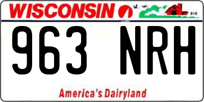 WI license plate 963NRH