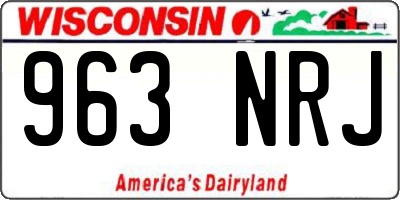 WI license plate 963NRJ