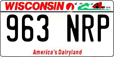 WI license plate 963NRP