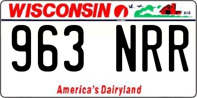 WI license plate 963NRR