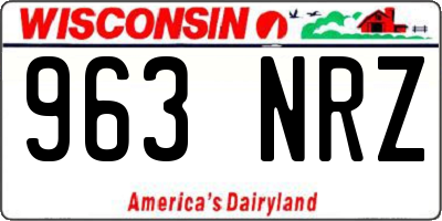 WI license plate 963NRZ