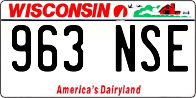 WI license plate 963NSE