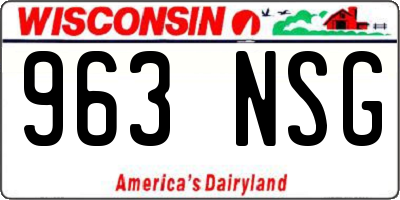 WI license plate 963NSG