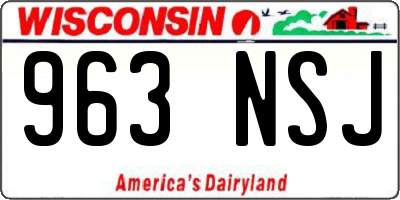 WI license plate 963NSJ