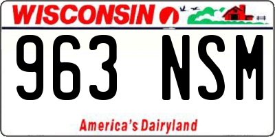 WI license plate 963NSM