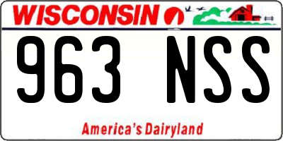 WI license plate 963NSS