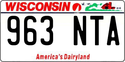 WI license plate 963NTA