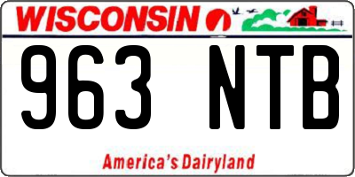 WI license plate 963NTB