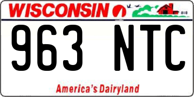 WI license plate 963NTC