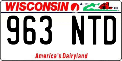 WI license plate 963NTD