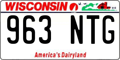 WI license plate 963NTG