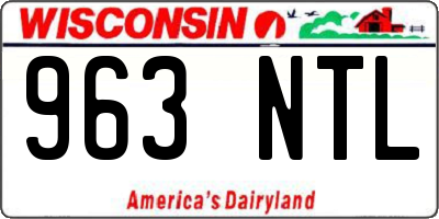 WI license plate 963NTL