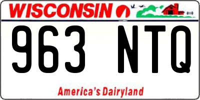 WI license plate 963NTQ