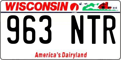 WI license plate 963NTR