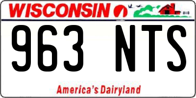 WI license plate 963NTS