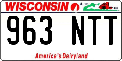 WI license plate 963NTT