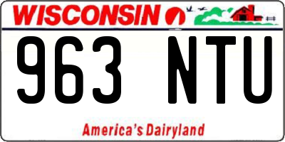 WI license plate 963NTU