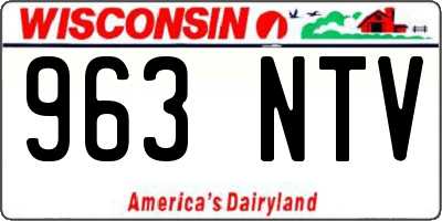 WI license plate 963NTV