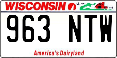 WI license plate 963NTW