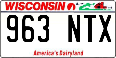 WI license plate 963NTX