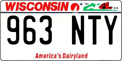 WI license plate 963NTY